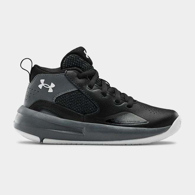 Under Armour Lockdown 5 - Chlapcenske Basketbalove Topanky - Čierne/Siva